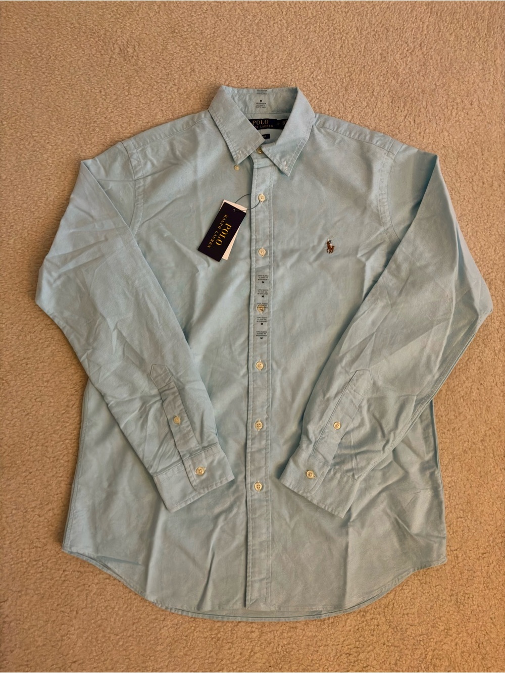 NWT Polo Ralph Lauren Men's Classic Fit  Button-Down Oxford Shirt Size M
